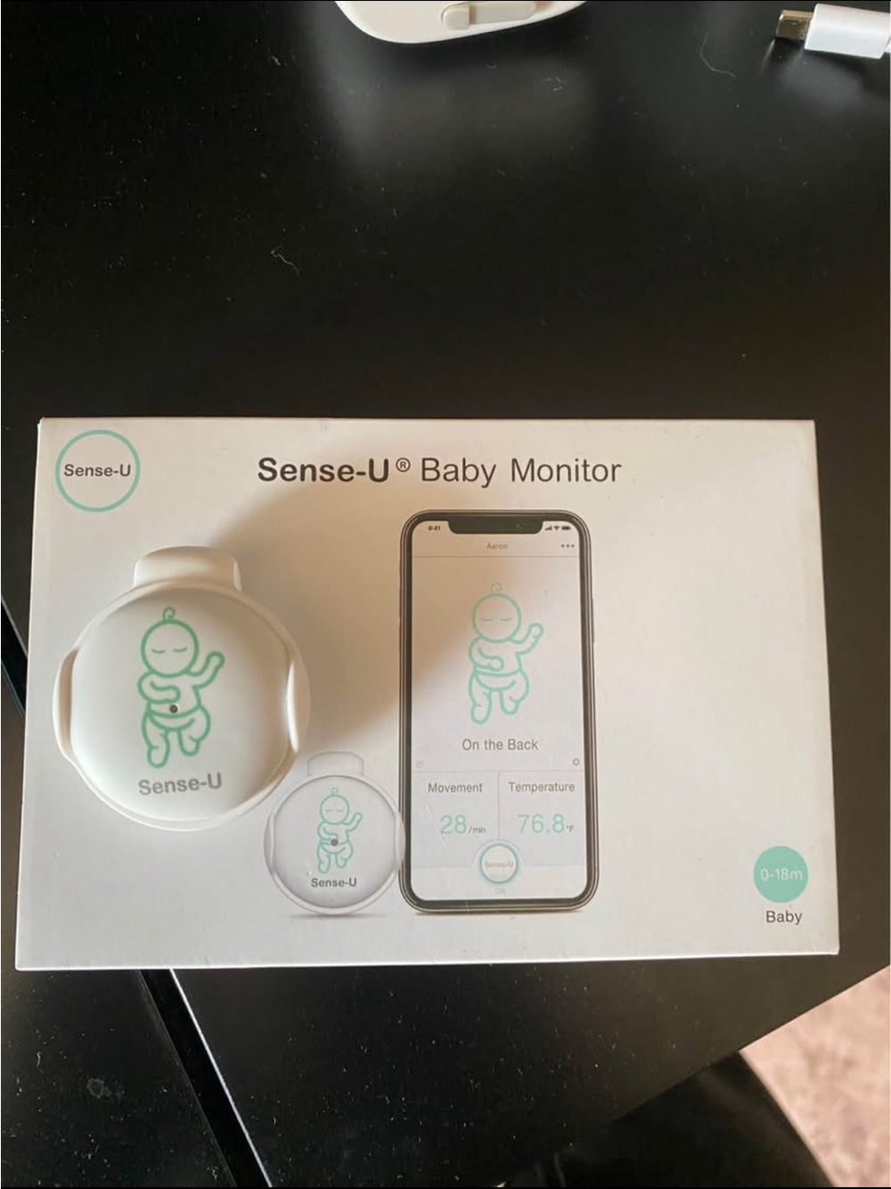 Sense U Baby Monitor Clip-On Wearable - White BRAND NEW